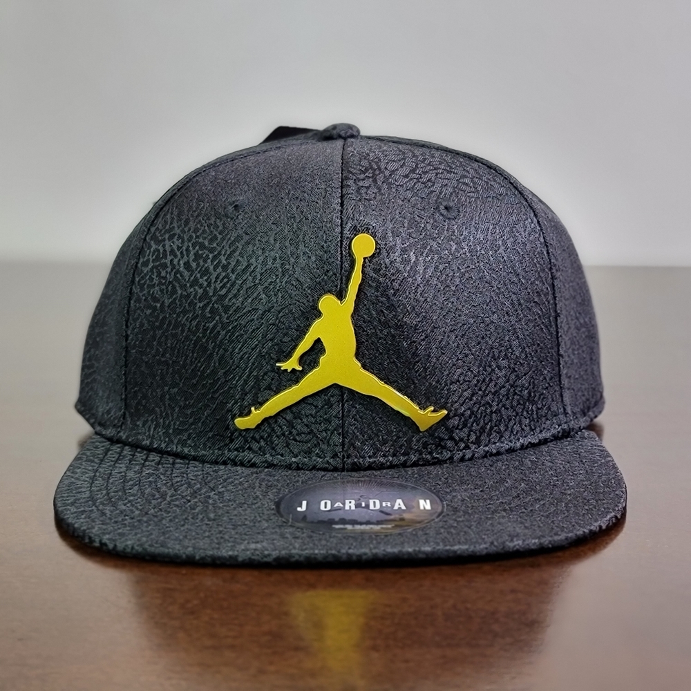 Air Jordan 1 3 4 Retro Black Cement Gold Hat Cap